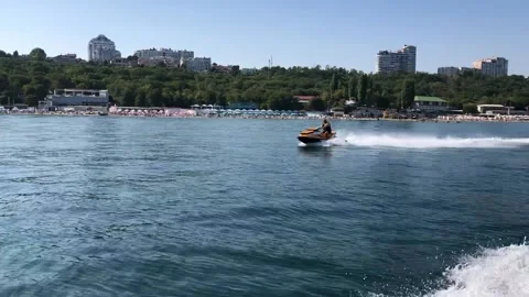Jet ski on the beach Stock Footage 136109719