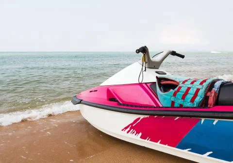 Jet ski on the beach Stock Photos