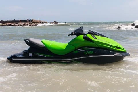 Jet ski on the beach Stock Photos