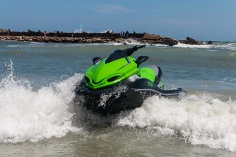 Jet ski on the beach Stock Photos
