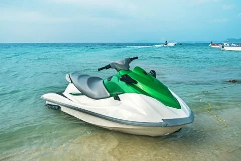 Jet ski on the beach. Foto stock