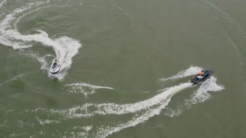 Jet ski closing views Stock-Footage 347484998