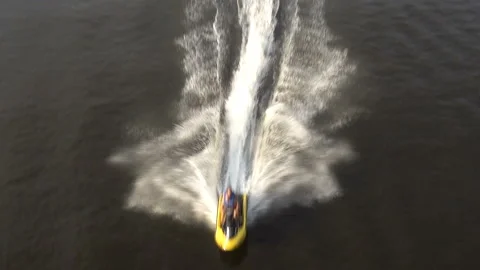 The jet ski floats at speed Video stock 139229947