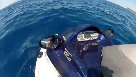 Jet ski front view Stock Footage 98248223