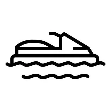 Jet ski icon outline vector. Water scooter Ilustración de archivo