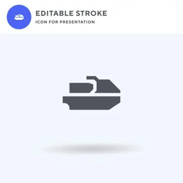 Jet Ski icon vector, filled flat sign, solid pictogram isolated on white, logo Illustrazione stock
