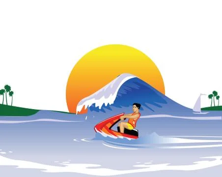 Jet ski Stock Illustration