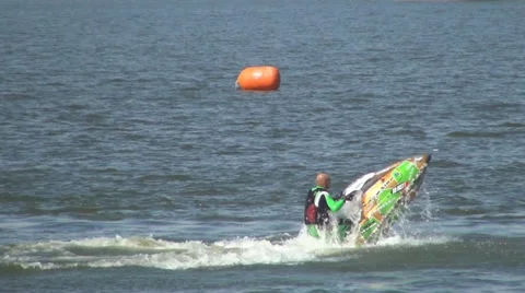 Jet Ski, Jet Skier, Water Bike Stock Footage