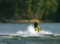 Jet Ski Jumps On Lake SD Footage