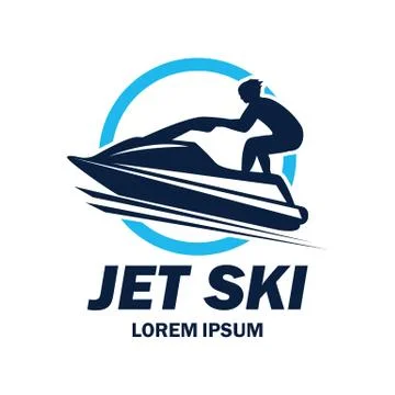 Jet ski logo with text space for your slogan Stock Illustration