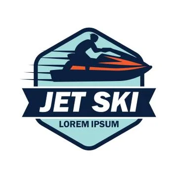 Jet ski logo with text space for your slogan Stock Illustration