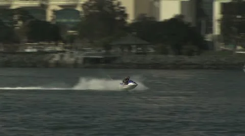 Jet ski In the Marina Video stock 19186132