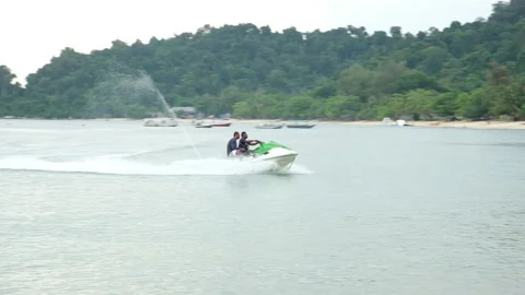 Jet ski in Pangkor 4K Stock Footage 140093005