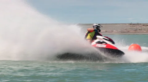 Jet ski racing Stock Footage 41596700