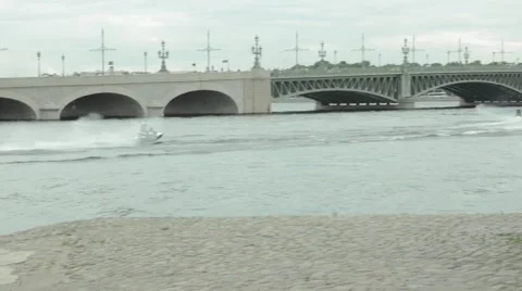 Jet ski on the river. Stock Footage 52068079