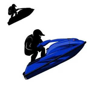 Jet ski, scooter Stock Illustration