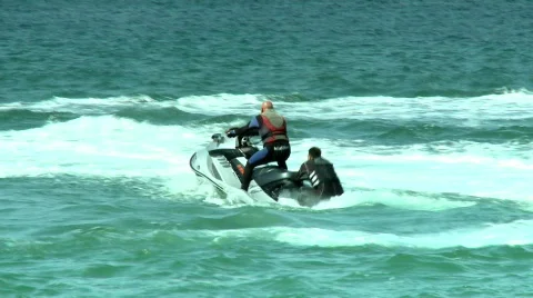 Jet ski in the sea Video stock 473526