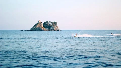 Jet Ski Summer Fun Stock Footage 8555571