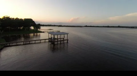Jet ski at sunset on the lake Stockbeeldmateriaal 50446713