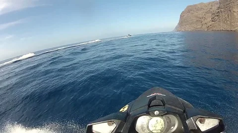 Jet ski in Tenerife Video stock 74336657