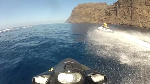 Jet ski in Tenerife Video stock 74336672