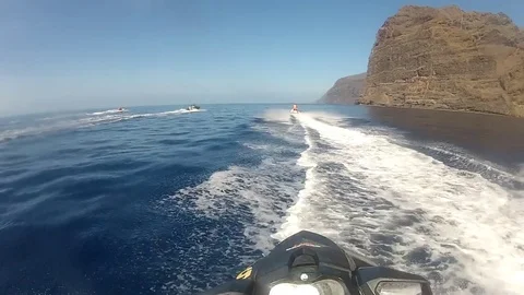 Jet ski in Tenerife Video stock 74336698