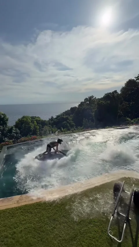 Jet Ski Tricks in a Pool, Phuket, Thailand - 05 Apr 2026 Stock Footage 332663292