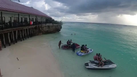 Jet Ski in Zanzibar Stockbeeldmateriaal 154632346