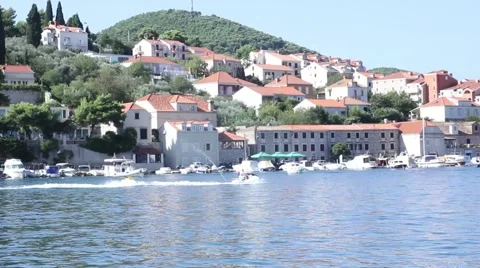 Jet sky Croatia sea Stock Footage