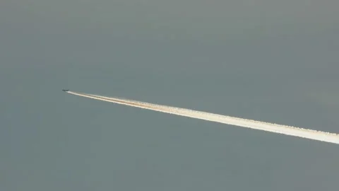 Jet in the Sky with trail 3840x2160 動画素材 232992007