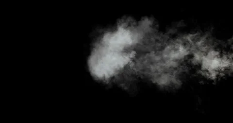 A Jet Of Smoke Over Black Background Stock Footage 207338782
