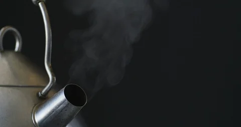 Jet of steam from a boiling kettle Stock Footage 105011958