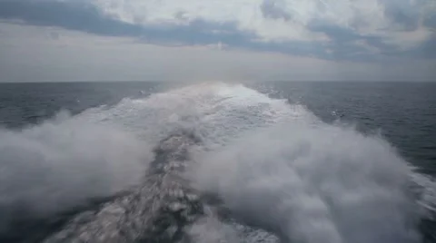 Jet stream from a powerboat Stock Footage 7752041