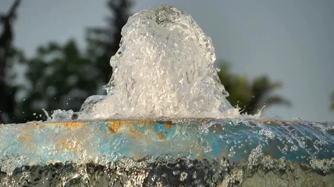 Jet stream of water in slow motion. Stock Footage 129200193