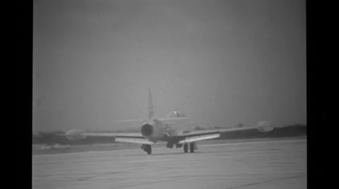 Jet taking off from the runway Stock Footage 36422503