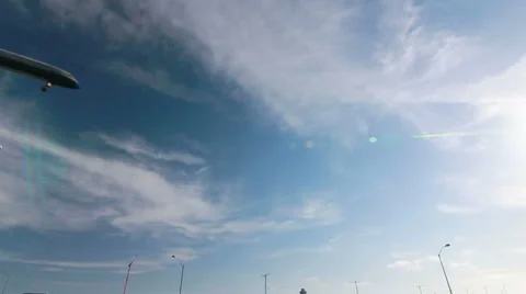 JET THROUGH FRAME WIDE SLO-MO Video stock 2330222
