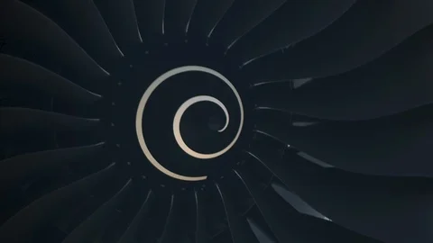 Jet turbine close up Video stock 112506655