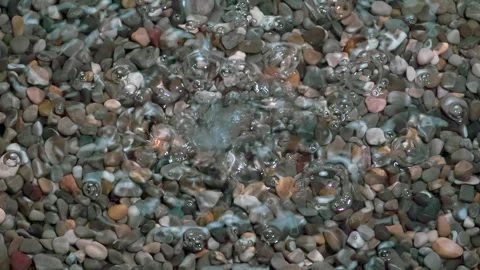 Jet of Water Falls into a Puddle HD Pro Stock Footage 243187023