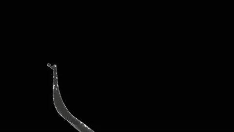 The jet of water rotates clockwise on a black background. 스톡 동영상 124825257