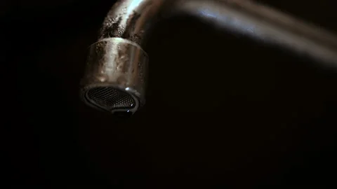 Jet of water from the tap Stock Footage 105072362