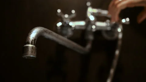 Jet of water from the tap Stock Footage 105072526