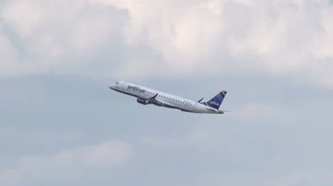 JetBlue, Airplane Flying, Aircraft in Flight Stock Footage 26389811