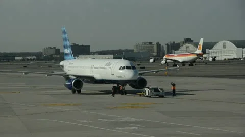 Jetblue passenger jet Stock Footage 10837098