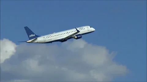 JetBlue plane skyward take off Stock Footage 39859666