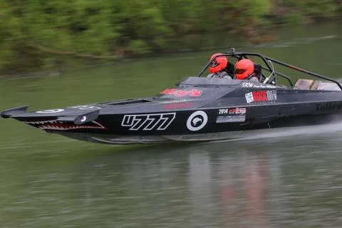 Jetboat river racing Fotos Stock