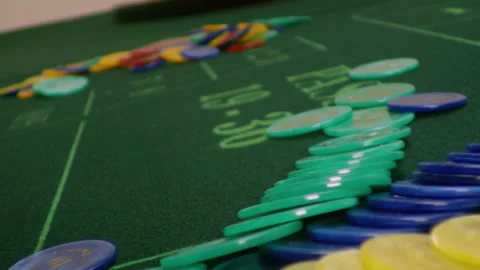 Jetons are pulled away Stock Footage 219653307