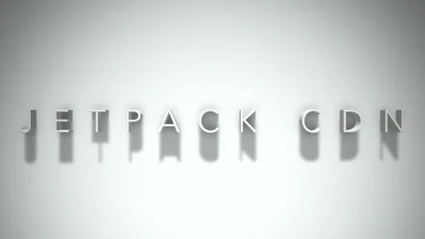 Jetpack cdn 3D title animation with shadows on a white background Stock Footage 296851379