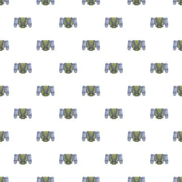 Jetpack equipment seamless pattern for futuristic travel Stock Illustration