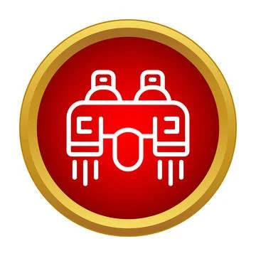 Jetpack flying personal travel future technology icon Stock Illustration