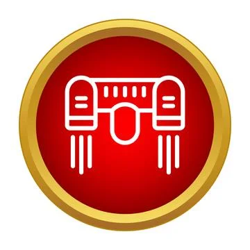 Jetpack icon representing future flight technology and speed Stock Illustration